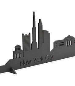 Wanddecoratie - Skyline New York City  - Zwart