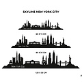 Casa Sentir Wanddecoratie - Skyline New York City - Zwart