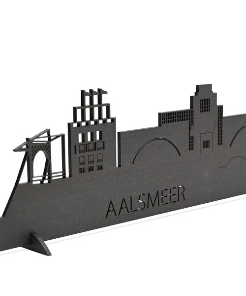 Casa Sentir Wanddecoratie - Skyline Aalsmeer - Zwart