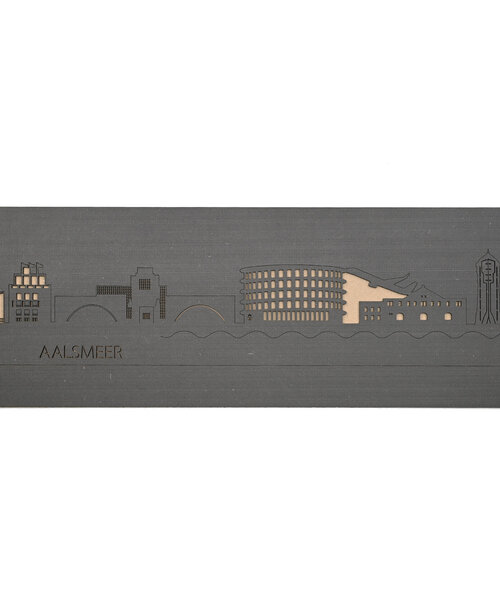 Casa Sentir Wanddecoratie - Skyline Aalsmeer - Zwart
