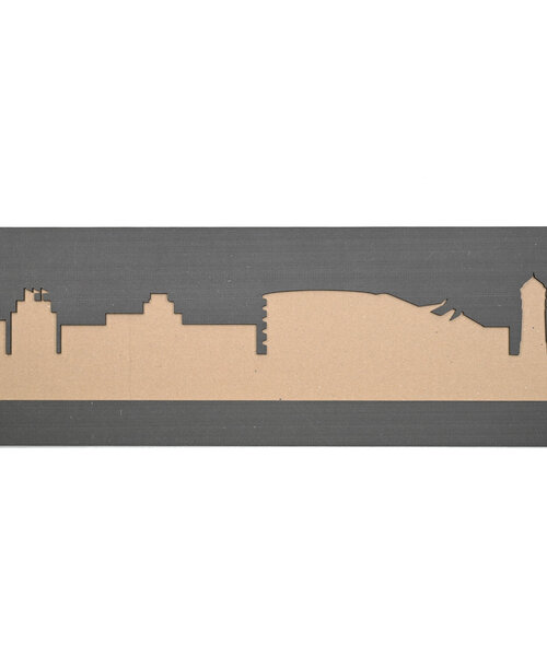 Casa Sentir Wanddecoratie - Skyline Aalsmeer - Zwart