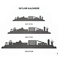 Casa Sentir Wanddecoratie - Skyline Aalsmeer - Zwart