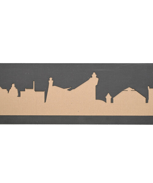 Casa Sentir Wandecoratie - Skyline Haarlemmermeer - Zwart