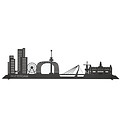 Casa Sentir Wandecoratie - Skyline Rotterdam - Zwart