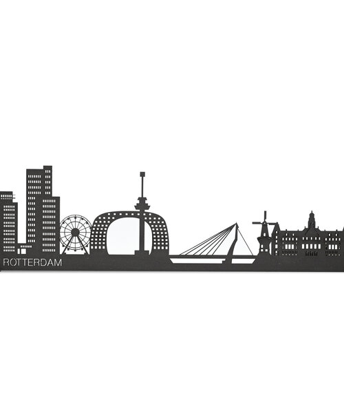 Casa Sentir Wandecoratie - Skyline Rotterdam - Zwart