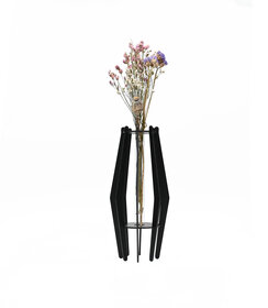 Bloemvaas - Boomer met droogbloemen - Zwart