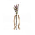 Casa Sentir Bloemvaas - Wave met droogbloemen - Naturel