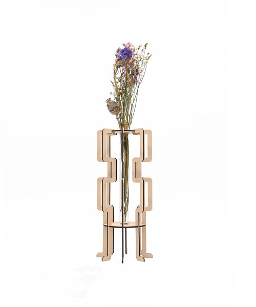 Casa Sentir Bloemvaas - Gulf met droogbloemen - Naturel