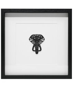 Kinderkamer - Decoratielijst Olifant - Zwart