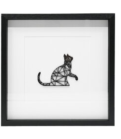 Kinderkamer - Decoratielijst Kat - Zwart