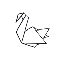 Casa Sentir Wanddecoratie - Origami - Zwaan