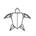 Casa Sentir Wanddecoratie - Origami - Schildpad