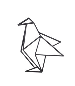 Wanddecoratie - Origami - Pinguïn