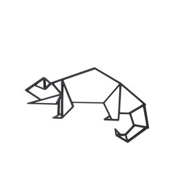 Wanddecoratie - Origami - Gekko
