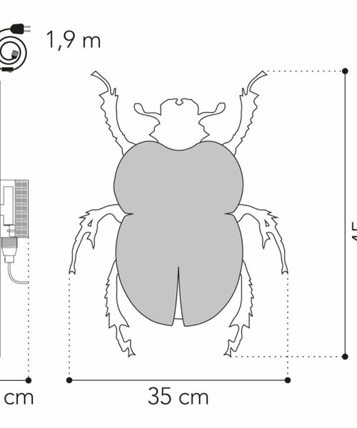 Van Tjalle en Jasper Dieren muurlamp - Kever