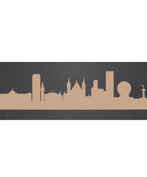 Casa Sentir Wandecoratie - Skyline Den Haag - Zwart