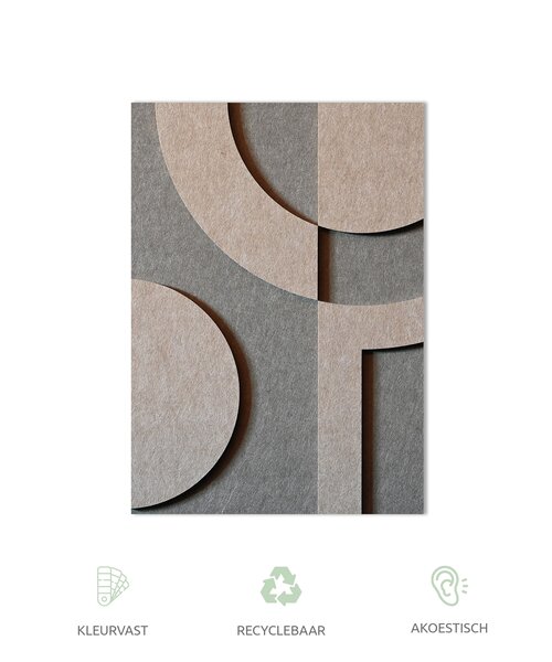 Casa Sentir Wanddecoratie Felto Octa - Taupe&Sand