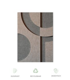Wanddecoratie Felto Octo - Taupe&Sand