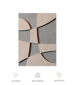 Wanddecoratie Felto Crop - Taupe&Sand