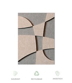 Wanddecoratie Felto Cross - Taupe&Sand