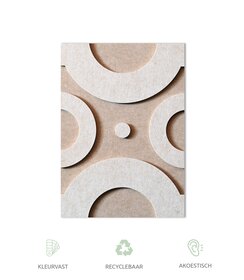 Wanddecoratie Felto Hex - Sand&White