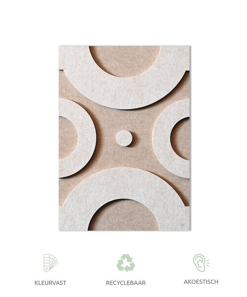 Casa Sentir Wanddecoratie Felto Hex - Sand&White