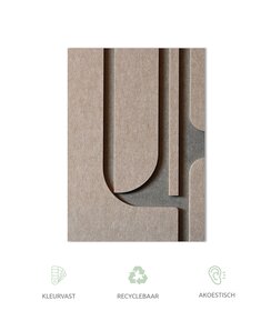Wanddecoratie Felto Abstract - Taupe&Sand