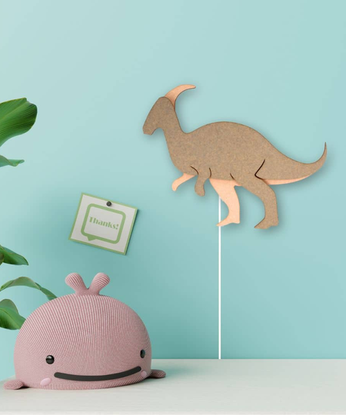 Van Tjalle en Jasper Dino wandlamp Parasaurolophus