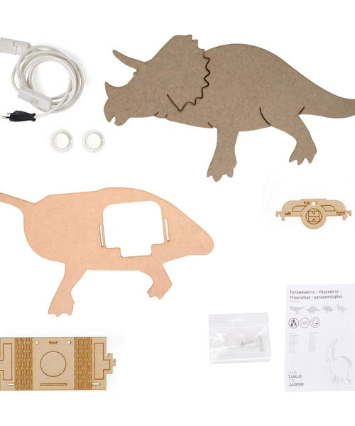 Van Tjalle en Jasper Dino wandlamp Triceratops