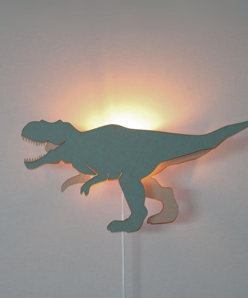 Van Tjalle en Jasper Dino wandlamp T-rex