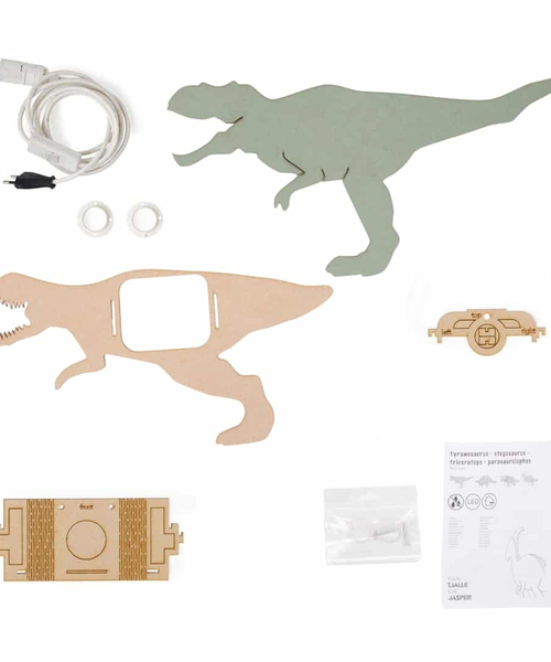 Van Tjalle en Jasper Dino wandlamp T-rex