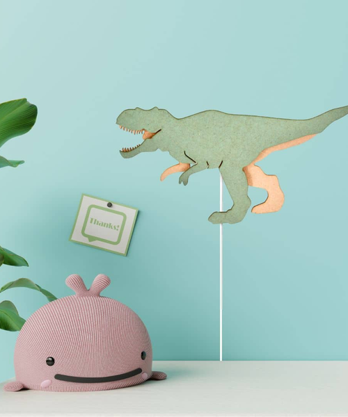 Van Tjalle en Jasper Dino wandlamp T-rex