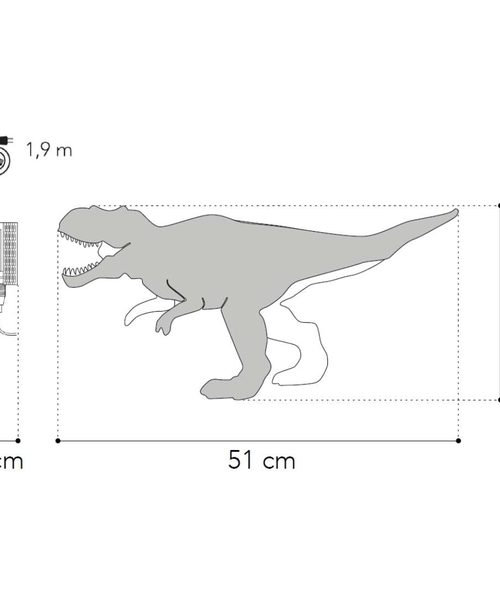 Van Tjalle en Jasper Dino wandlamp T-rex
