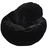 Foeiii Foeiii hondenmand cozy pluche relax donut zwart Foeiii Foeiii hondenmand cozy pluche relax donut zwart