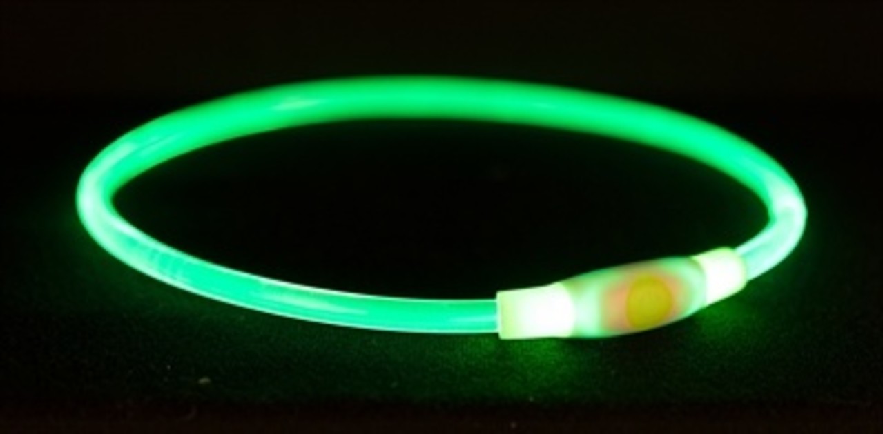 Vete Spanje honderd Trixie Trixie halsband usb flash light lichtgevend oplaadbaar tpu groen -  Sweetpets.nl