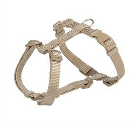 Trixie Trixie hondentuig premium h-tuig zand taupe Trixie Trixie hondentuig premium h-tuig zand taupe