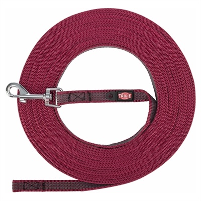 Trixie Trixie hondenriem sleeplijn met rubber anti slip sangria rood Trixie Trixie hondenriem sleeplijn met rubber anti slip sangria rood