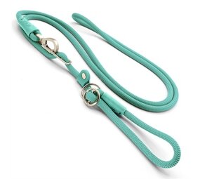Morso Morso hondenriem retrieverlijn hands free soft rope gerecycled aquamarijn Morso Morso hondenriem retrieverlijn hands free soft rope gerecycled aquamarijn