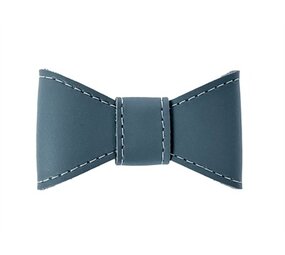 Sazzz vlinderstrik glamper classic leer lichtblauw Sazzz vlinderstrik glamper classic leer lichtblauw