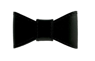 Sazzz vlinderstrik glamper classic leer zwart Sazzz vlinderstrik glamper classic leer zwart