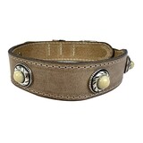 Sazzz halsband hond boho treasure stone vintage leer beige Sazzz halsband hond boho treasure stone vintage leer beige