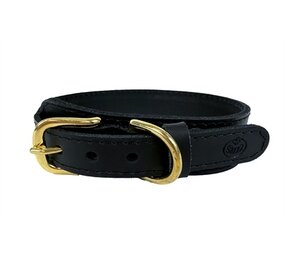 Sazzz halsband hond pioneer classic leer zwart Sazzz halsband hond pioneer classic leer zwart