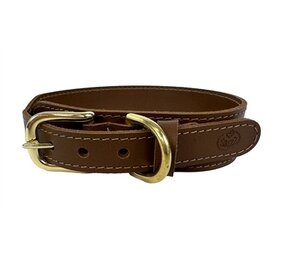 Sazzz halsband hond pioneer classic leer zadel bruin Sazzz halsband hond pioneer classic leer zadel bruin