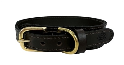Sazzz halsband hond pioneer classic leer donkerbruin Sazzz halsband hond pioneer classic leer donkerbruin