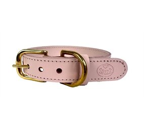 Halsband hond | Verstelbaar | Licht roze | Leer | Sazzz Halsband hond | Verstelbaar | Licht roze | Leer | Sazzz