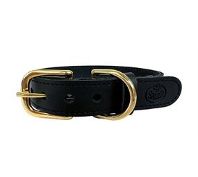 Sazzz halsband hond braveheart classic leer zwart Sazzz halsband hond braveheart classic leer zwart