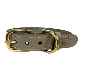 Sazzz halsband hond braveheart classic leer taupe Sazzz halsband hond braveheart classic leer taupe
