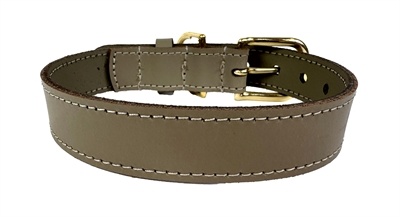Sazzz halsband hond braveheart classic leer taupe Sazzz halsband hond braveheart classic leer taupe