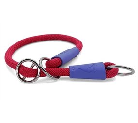 Morso Morso half slip halsband hond regular rope gerecycled red velvet rood Morso Morso half slip halsband hond regular rope gerecycled red velvet rood