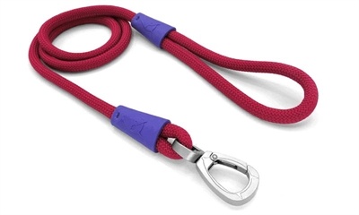 Morso Morso hondenriem regular rope gerecycled red velvet rood